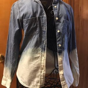 Women’s upcycled j. Crew bleached shirt